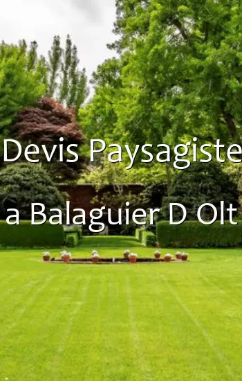 Devis Paysagiste a Balaguier D Olt