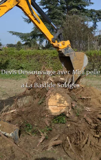 Devis Dessoussage avec Mini pelle a La Bastide Solages