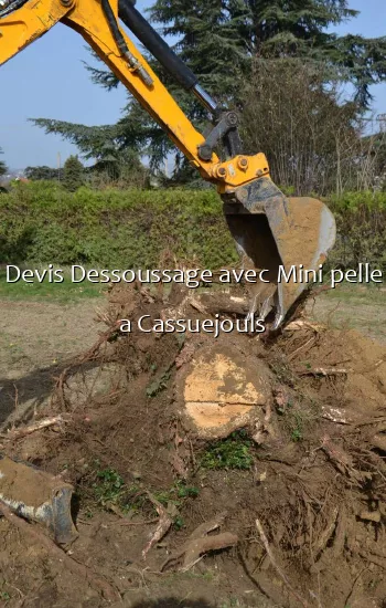 Devis Dessoussage avec Mini pelle a Cassuejouls