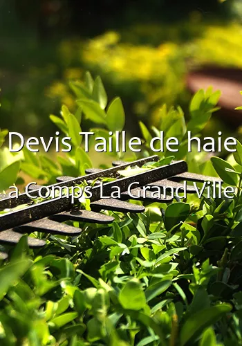 Devis Taille de haie a Comps La Grand Ville