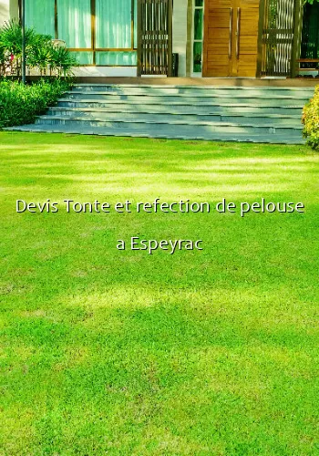 Devis Tonte et refection de pelouse a Espeyrac