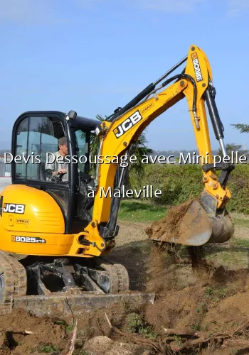 Devis Dessoussage avec Mini pelle a Maleville