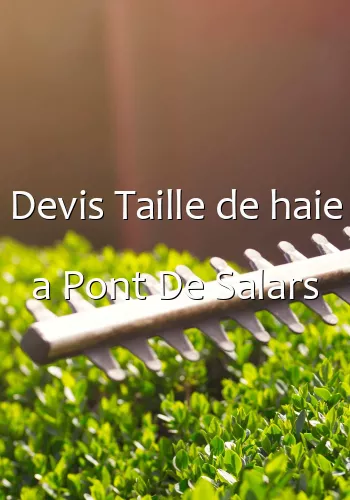 Devis Taille de haie a Pont De Salars