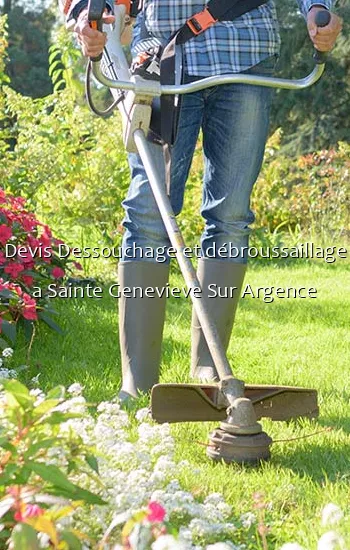 Devis Dessouchage et débroussaillage a Sainte Genevieve Sur Argence