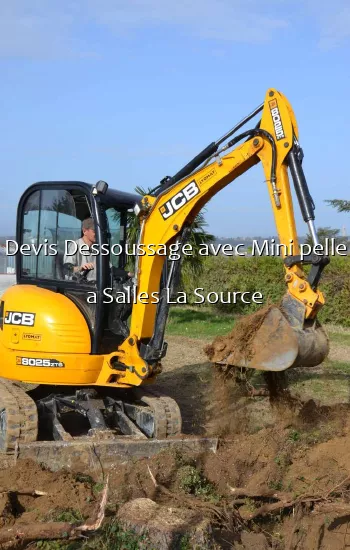 Devis Dessoussage avec Mini pelle a Salles La Source