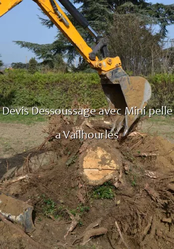 Devis Dessoussage avec Mini pelle a Vailhourles